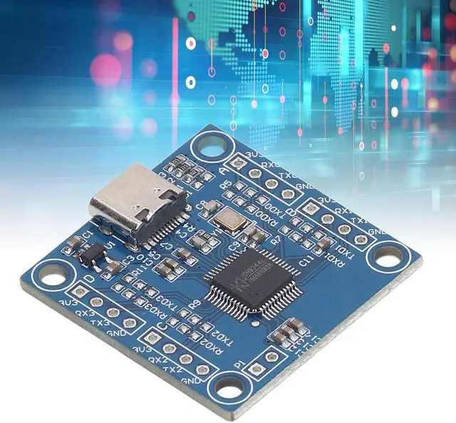 Alt view image 7 of 7 - 10PCS Pack of USB to 4 Way TTL Module CH9344 12Mbps Baud Rate UART Serial Port Module UART Transceiver 3.3V