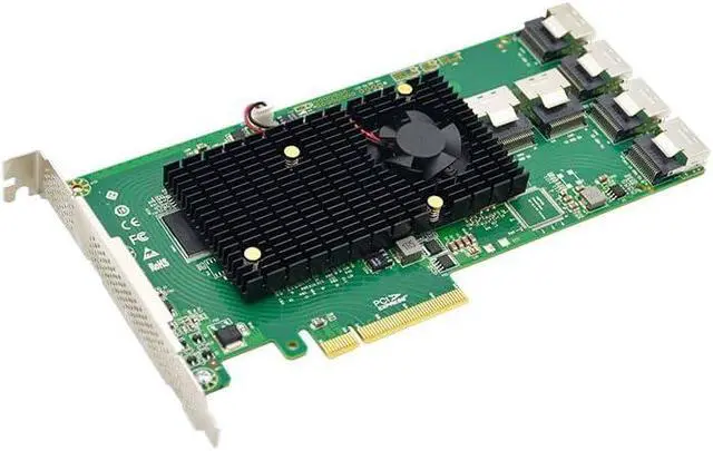 Alt view image 2 of 4 - PCIe x8 to 24 Port 6Gb/s SAS Expander Card