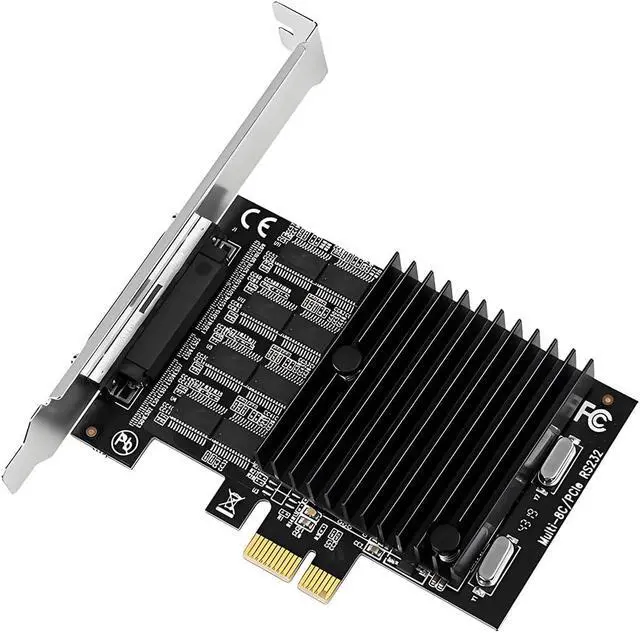 Alt view image 3 of 7 - PCI-E X1 to 8Port RS232 Serial Adapter Card VHDCI 68 to DB9 Port Extender for Desktop X4 X8 X16 Slot