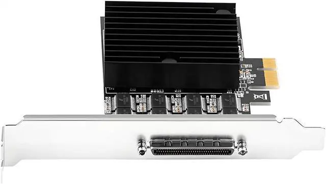Alt view image 4 of 7 - PCI-E X1 to 8Port RS232 Serial Adapter Card VHDCI 68 to DB9 Port Extender for Desktop X4 X8 X16 Slot