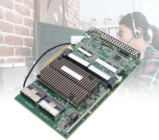 Alt view image 2 of 7 - SAS Controller Card 4GB PCIe X8 761880 001, P840 Array Card with 2 SAS Ports, High Speed Data Transfer for Server Storage, Smart Array Card with 4GB Cache for Enhanced Performance