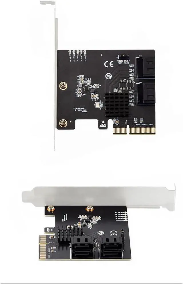 Alt view image 7 of 7 - PCIe X4 to 4-Port SATA 6Gbps RAID Controller Card, 9236 Chip SATA3.0 Expansion Adapter Supports RAID 0/1/10 4 SATA III Hard Drive PCI Express Card