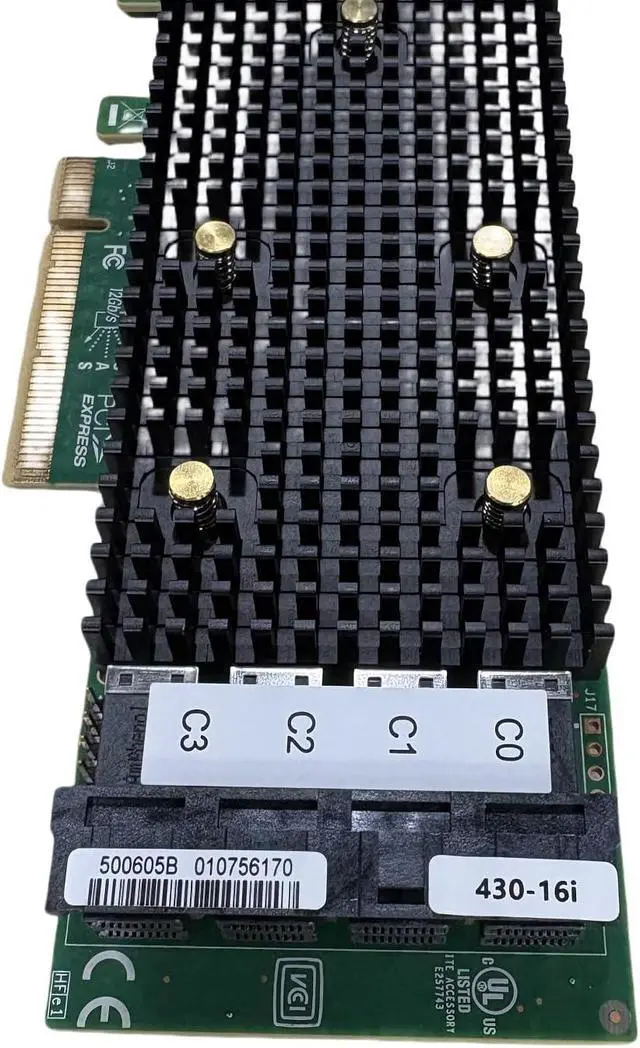 Alt view image 3 of 5 - 430-16i LSI SAS3416 9400-16i SATA Tri-Mode HBA Controller 12G IT Mode NAS 16 Port Support NVME HDD