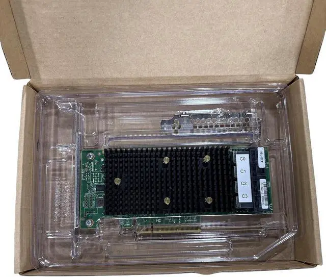 Alt view image 4 of 5 - 430-16i LSI SAS3416 9400-16i SATA Tri-Mode HBA Controller 12G IT Mode NAS 16 Port Support NVME HDD