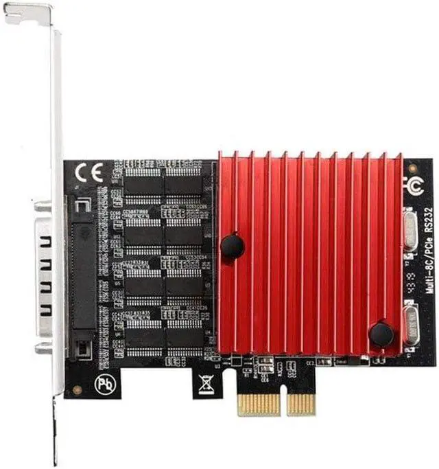 Alt view image 2 of 5 - PCI-Express to 8 Ports RS232 DB9 Serial Card with Asix mcs9900 Fan Output Cable Pice RS-232 high Speed Chipset 920KB