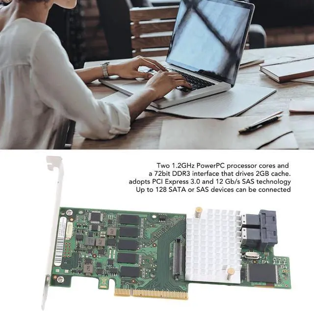 Alt view image 2 of 7 - Smart Array Card with 72Bit DDR3 Interface, PCI Express 3.0 X8, Maximum 128 Devices, Multi FunctionController, Data