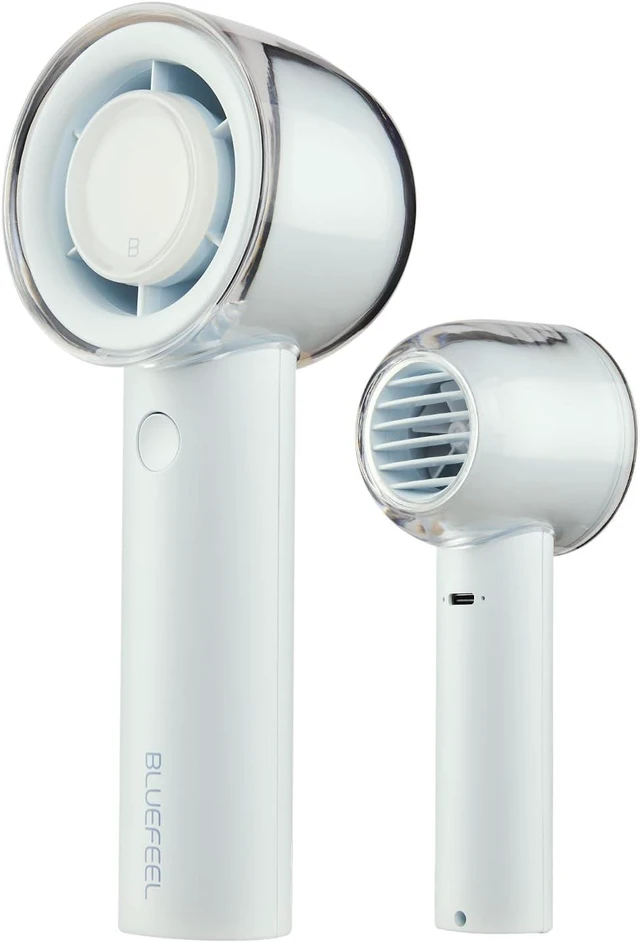 Main image of Bluefeel Portable Handheld Turbo Fan, 5-Speed Mini Personal Fan with Adjustable Turbo Mode, 16H Max Cooling Time, and 3000mAh USB Rechargeable Battery for Travel/Outdoor/Home/Office (Soda White)