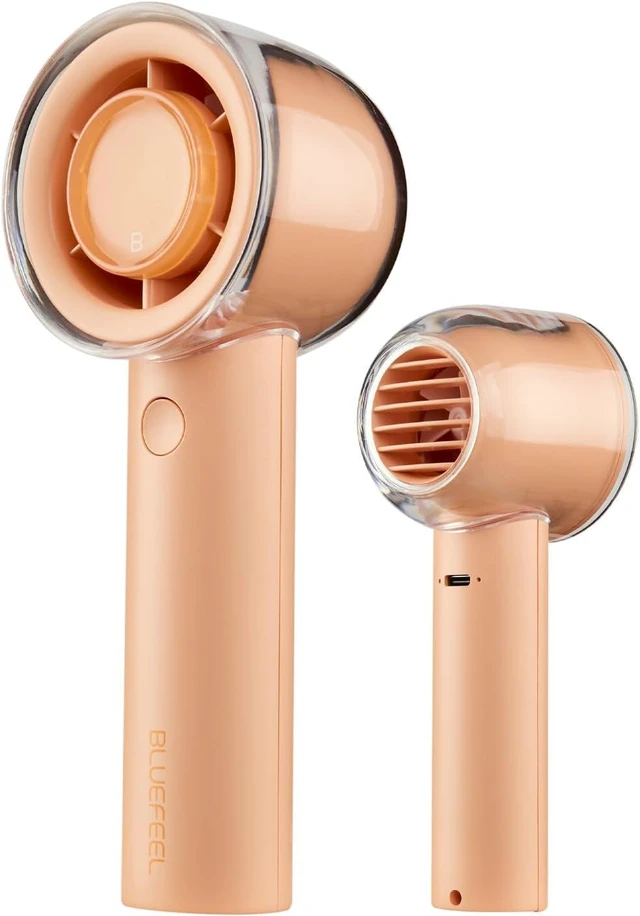 Main image of Bluefeel Portable Handheld Turbo Fan, 5-Speed Mini Personal Fan with Adjustable Turbo Mode, 16H Max Cooling Time, and 3000mAh USB Rechargeable Battery for Travel/Outdoor/Home/Office (Peach Pink)