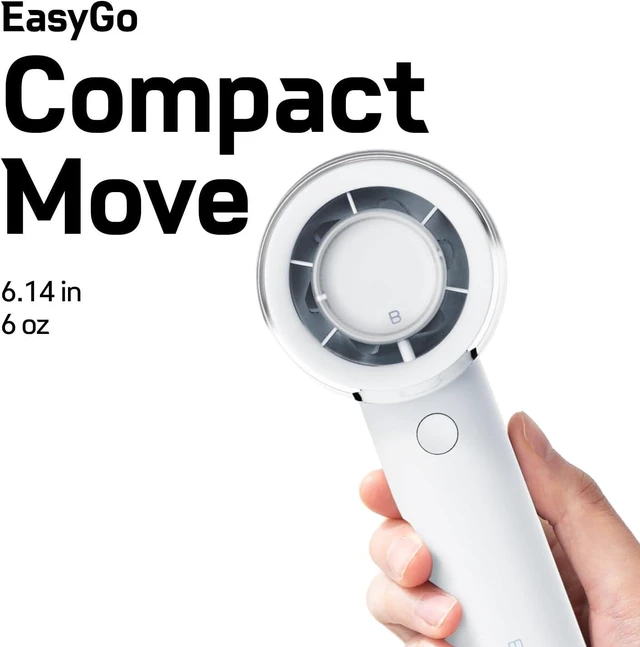 Alt view image 5 of 7 - Bluefeel Portable Handheld Turbo Fan, 5-Speed Mini Personal Fan with Adjustable Turbo Mode, 16H Max Cooling Time, and 3000mAh USB Rechargeable Battery for Travel/Outdoor/Home/Office (Peach Pink)
