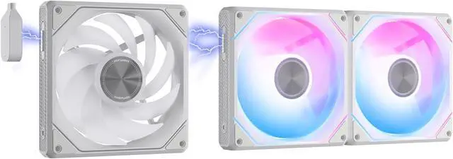 Main image of darkFlash G24 120MM Magnetic ARGB PC Case Fans - 3 Pack, Tool-Free Installation, up to 2200RPM Cooling, 4-Pin PWM, Sync with Motherboard RGB Software(White)