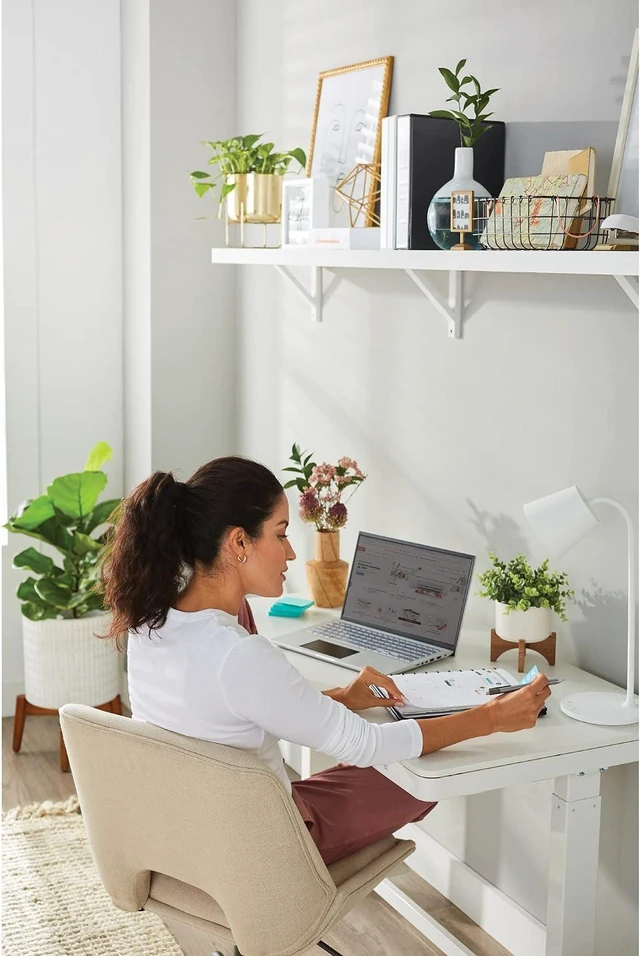 Alt view image 3 of 5 - Realspace Kessly LED Desk Lamp With USB Port, 17"H, Pink