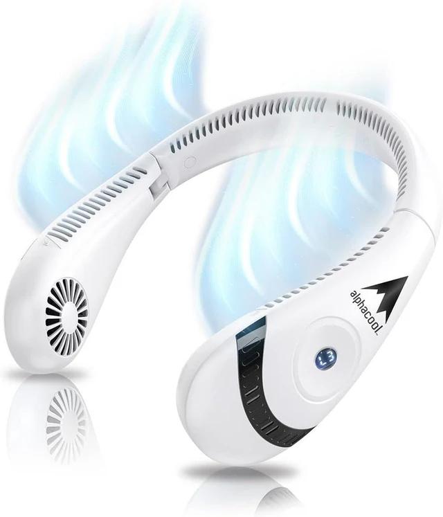 Alt view image 2 of 6 - ALPHACOOL Portable Neck Fan Bladeless Fan Design for Cooling While Running and Hiking Up to 18 Hours of Battery
