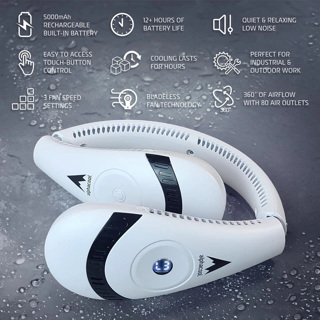 Alt view image 5 of 6 - ALPHACOOL Portable Neck Fan Bladeless Fan Design for Cooling While Running and Hiking Up to 18 Hours of Battery