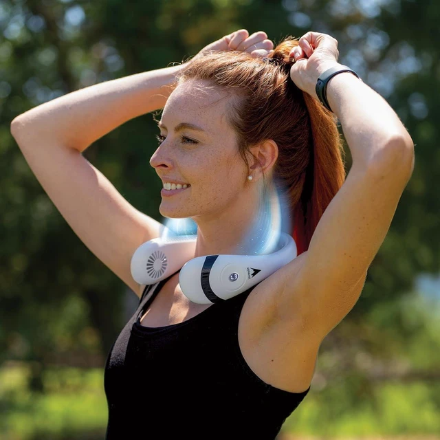 Alt view image 6 of 6 - ALPHACOOL Portable Neck Fan Bladeless Fan Design for Cooling While Running and Hiking Up to 18 Hours of Battery