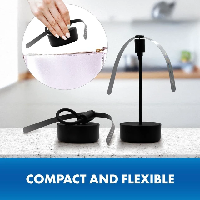 Alt view image 6 of 7 - Black USB-C Rechargeable Food Fan FF-BK-01, Outdoor Dining Accessory and BBQ Essential, Lightweight with Adjustable Neck, Picnic Table Accessory and Patio Must-Have