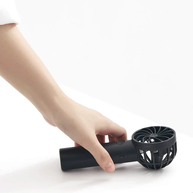 Alt view image 3 of 7 - Bluefeel Minihead Fan Pro (Black) - Mini Handheld Fan, 24-Hour Battery, Lightweight 0.22lbs(99g), Pocket-Sized, Strong Airflow, Must-Have Item for Summer, Turbo Mode + 3 Wind Settings