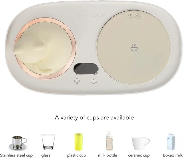 Alt view image 3 of 7 - Cute Cat Electric Mug Warmer with 3 Temperature Settings, Keeps Coffee Tea Milk Warm for Long, Auto Shut Off (White)