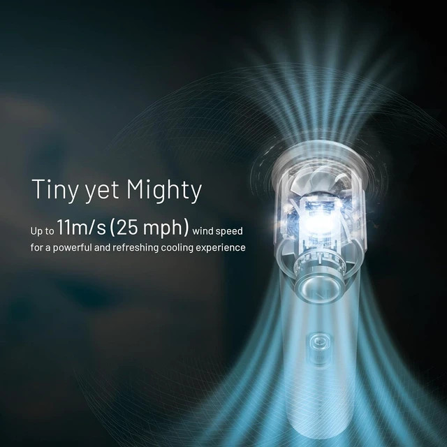 Alt view image 3 of 7 - Nitecore NEF01 Mini High Speed Handheld Fan Tag (Gray)
