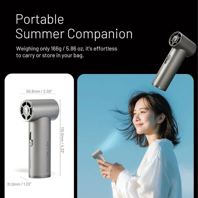 Alt view image 5 of 7 - Nitecore NEF01 Mini High Speed Handheld Fan Tag (Gray)