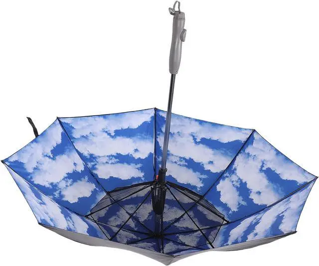 Main image of Estink Spray Fan Sun Umbrella, Type C Rechargeable Electric Fan Umbrella with 8 Bones, UPF 50 Plus Double Layer Canopy, 2600mAh 3 Foldable Blades for Beach Travel