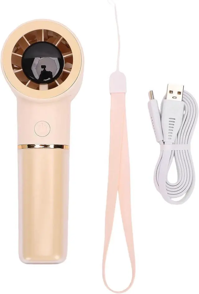 Alt view image 6 of 7 - Keenso Handheld Fan, ABS USB Rechargeable Portable Fan with 4500mAh Battery, 6 Speeds Digital Display Timer, Battery Operated Desk for Outdoor Indoor Travel Office