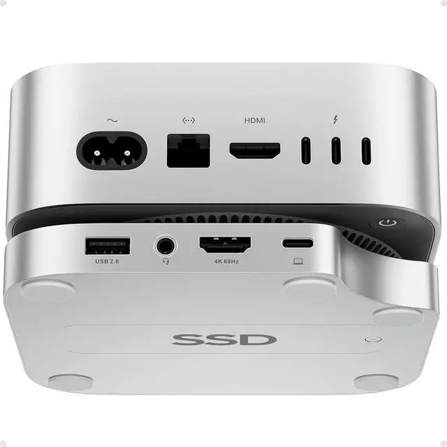 Main image of Mac mini M4 Dock with 4TB M.2 SSD Enclosure (SSD NOT Included), Mac mini M4/ M4 Pro Hub Stand with HDMI 4K@60Hz, 2024 MacMini USB C Hub Accessories, 3 USB A 2.0, SD/TF, 3.5mm Audio