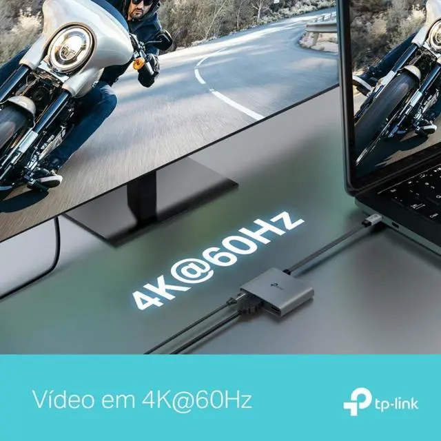 Alt view image 5 of 6 - TP-Link UH3020C, 4K 60Hz HDMI, 100W Fast Charging, 1x Type-A, 3-in-1 USB-C Hub