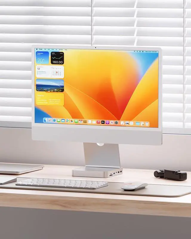 Alt view image 6 of 7 - USB C HUB for iMac 24 inch 2021/2023/2024, PULWTOP USB Hub Adapter iMac Accessories for iMacM1/M3/M4 with USB C 10Gbps 3*USB A SD/TF, Docking Station Support Expand M.2 SSD (Not Included),Silver