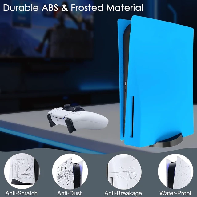 Alt view image 4 of 7 - PS5 Console Replacement Shell, Megadream Hard ABS Shockproof Anti-Scratch Dustproof PS5 Console Case Cover Replacement Plate Shell for PS5 Console Disc Edition - Star Blue