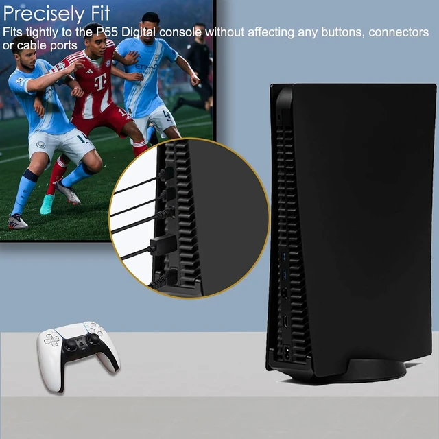 Alt view image 3 of 7 - PS5 Console Replacement Shell, Megadream Hard ABS Shockproof Anti-Scratch Dustproof PS5 Console Case Cover Replacement Plate Shell for PS5 Console Digital Edition (Blue)