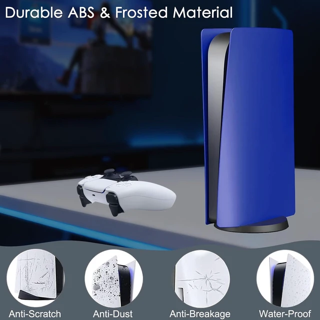 Alt view image 4 of 7 - PS5 Console Replacement Shell, Megadream Hard ABS Shockproof Anti-Scratch Dustproof PS5 Console Case Cover Replacement Plate Shell for PS5 Console Digital Edition (Blue)