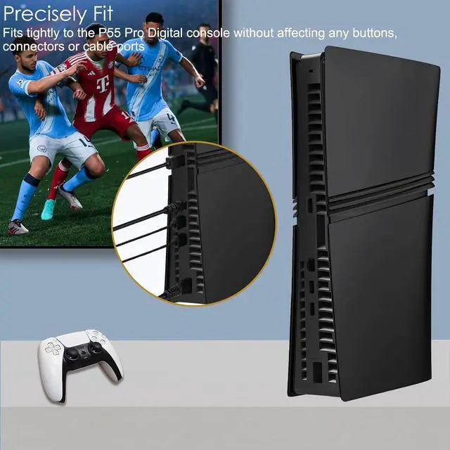 Alt view image 3 of 7 - Shockproof Faceplates for PS5 Pro Digital Edition - Hard ABS Matte Replacement Cover Plates Case Shell Skin for PlayStation 5 Pro Digital Console Accessories, Dustproof & Anti-Scratch Snap-On Panels