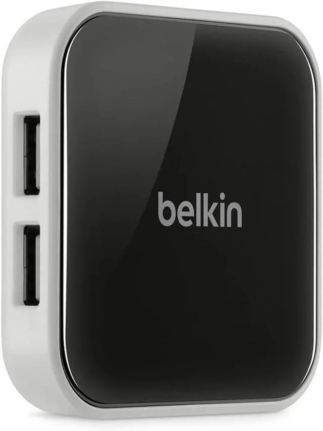 Alt view image 2 of 5 - Belkin F4U020tt Powered Desktop USB Hub (4-Port), Black and White