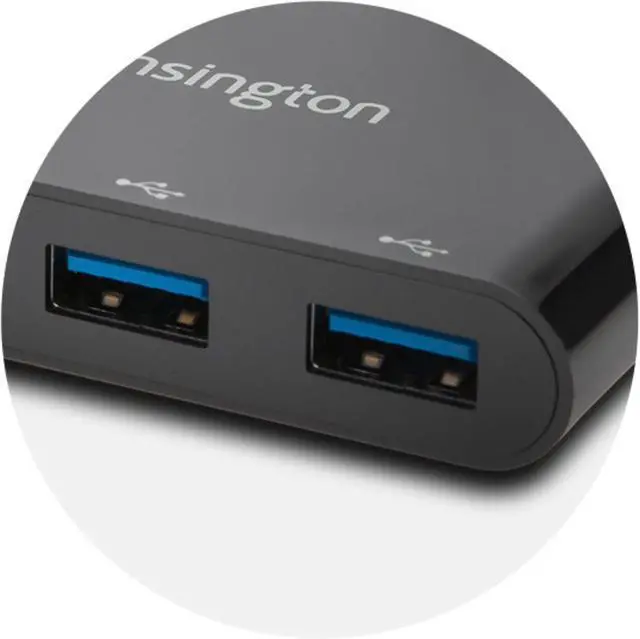 Alt view image 3 of 5 - Kensington CH1000 USB-C 4-Port Hub Black, K39124WW