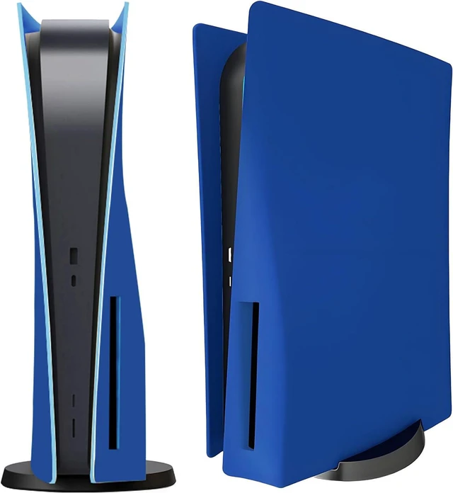 Main image of PS5 Console Replacement Shell, Megadream Hard ABS Shockproof Anti-Scratch Dustproof Case Cover Replace Faceplate Compatible with PlayStation 5 Disc Edition - Blue