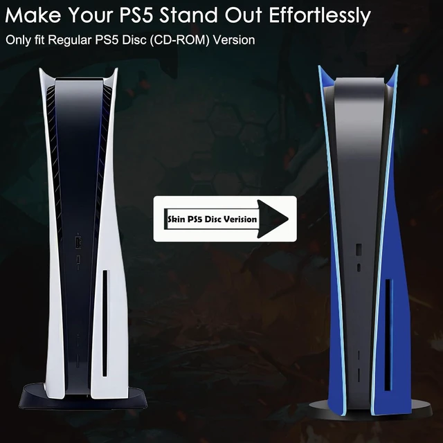 Alt view image 6 of 7 - PS5 Console Replacement Shell, Megadream Hard ABS Shockproof Anti-Scratch Dustproof Case Cover Replace Faceplate Compatible with PlayStation 5 Disc Edition - Blue