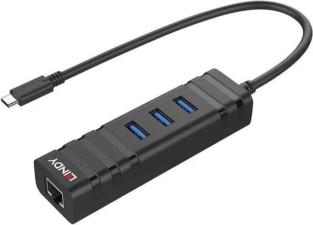 Alt view image 2 of 3 - LINDY 43249 USB 3.1 Type C Hub & Gigabit Ethernet Converter