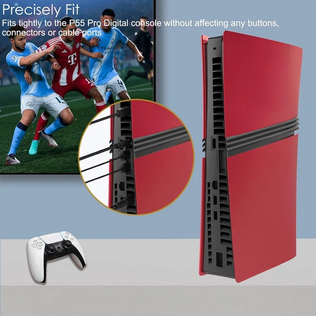 Alt view image 3 of 7 - Shockproof Faceplates for PS5 Pro Digital Edition - Hard ABS Matte Replacement Cover Plates Case Shell Skin for PlayStation 5 Pro Digital Console Accessories, Dustproof & Anti-Scratch, Snap-On Panels