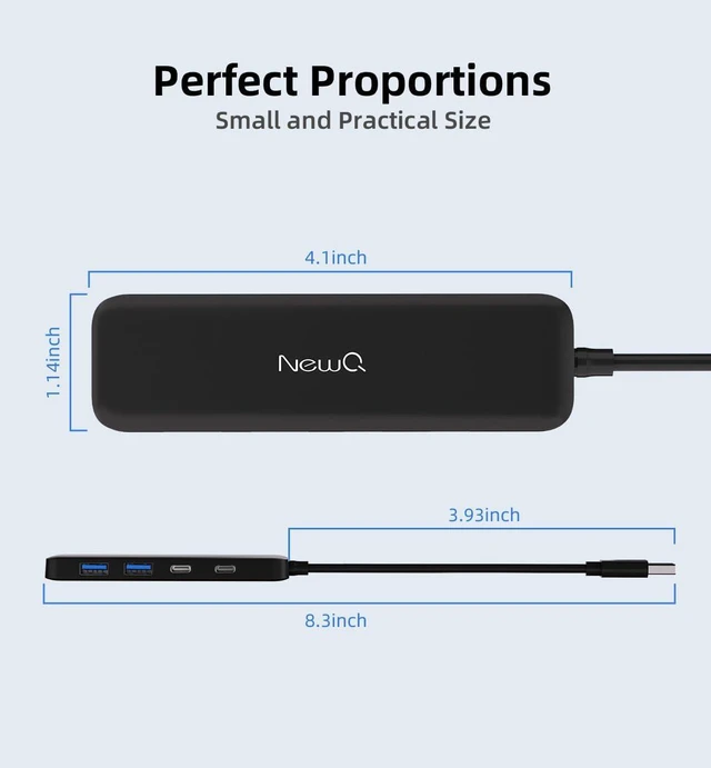 Alt view image 5 of 7 - Dual USB C USB A 3.0 Hub: 4 Ports with 2* USB-C 3.0 and 2* USB-A 3.0, Ultra Slim Portable USB Splitter Adapter for Laptop, PS4, Flash Drive, HDD, Xbox, Printer, Mouse, Keyboard, Computer Accessories