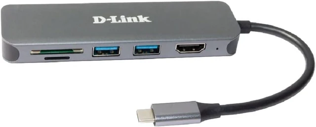 Main image of D-Link DUB-2327 6-in-1 USB-C Hub with Power Delivery (PD 60W), 4K HDMI, 2 USB 3.0 Ports, SD/MicroSD Card Reader for PC, MacBook Pro, MacBook Air, iPad Pro, Chromebook, Surface Pro and More