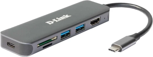 Alt view image 3 of 4 - D-Link DUB-2327 6-in-1 USB-C Hub with Power Delivery (PD 60W), 4K HDMI, 2 USB 3.0 Ports, SD/MicroSD Card Reader for PC, MacBook Pro, MacBook Air, iPad Pro, Chromebook, Surface Pro and More