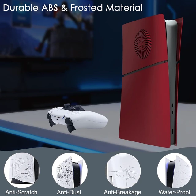 Alt view image 4 of 7 - Shockproof Faceplates for PS5 Slim Digital Edition - Hard ABS Matte Replacement Cover Plates Case with Cooling Vents, Dustproof & Anti-Scratch Snap-On Panels (for PlayStation 5 Slim Digital Console)
