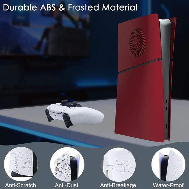 Alt view image 4 of 7 - Shockproof Faceplates for PS5 Slim Digital Edition - Hard ABS Matte Replacement Cover Plates Case with Cooling Vents, Dustproof & Anti-Scratch Snap-On Panels (for PlayStation 5 Slim Digital Console)