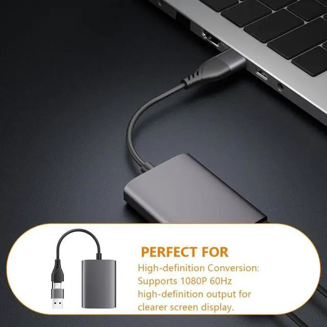 Alt view image 6 of 7 - NUOBESTY Type-C to Adapter 1080P 60Hz USB 3.0 Converter Suitable for Laptops and Tablets