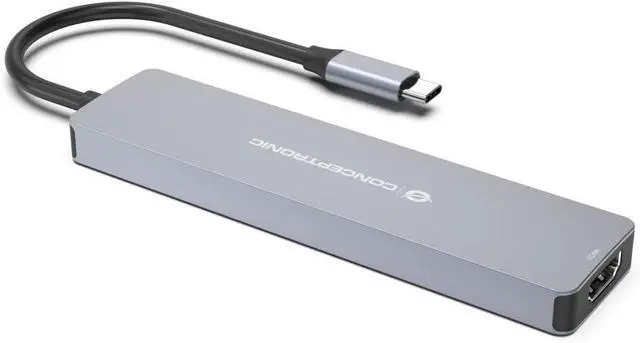 Alt view image 3 of 4 - CONCEPTRONIC 7-in-1 USB-C Docking Station, HDMI, USB-C, 2X USB-A, 25cm Cable, Portable Hub