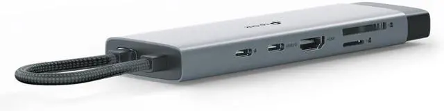Alt view image 2 of 7 - TP-Link UH9120C 9 in 1 USB C Hub, 1 HDMI 4K @60Hz, 1 Gigabit Ethernet, SD and microSD UHS-I, 1 PD 100W, 1 USB-C 3.0, 3 USB-A 3.0 Ports, SuperSpeed at 5Gbps, Win11/10/8.1, Mac OS X 10.9+, Linux OS