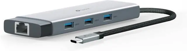 Alt view image 4 of 7 - UH9120C, USB Type-C 9-in-1 Hub, 4K@60Hz HDMI, 1Gbps Ethernet, SD & microSD UHS-I, 100W Power Delivery, 1×USB-C Data Port, 3×USB-A Data Ports.