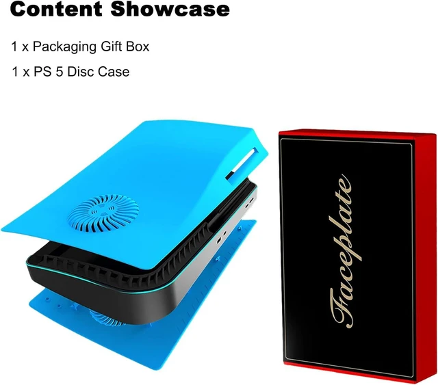 Alt view image 6 of 6 - Replacement Faceplate Cover with Cooling Vent for PS5 Disc Edition Panels Case Cover Shell Skin Fit for PlayStation 5 Console (CD-ROM) Accessories, ABS, Shockproof, Anti-Scratch and Dustproof Plates