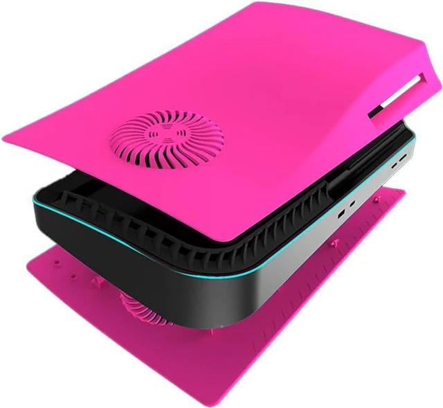 Alt view image 6 of 6 - Replacement Faceplate Cover with Cooling Vent for PS5 Disc Edition Panels Case Cover Shell Skin Fit for PlayStation 5 Console (CD-ROM) Accessories - ABS, Shockproof, Dustproof and Anti-Scratch Plates