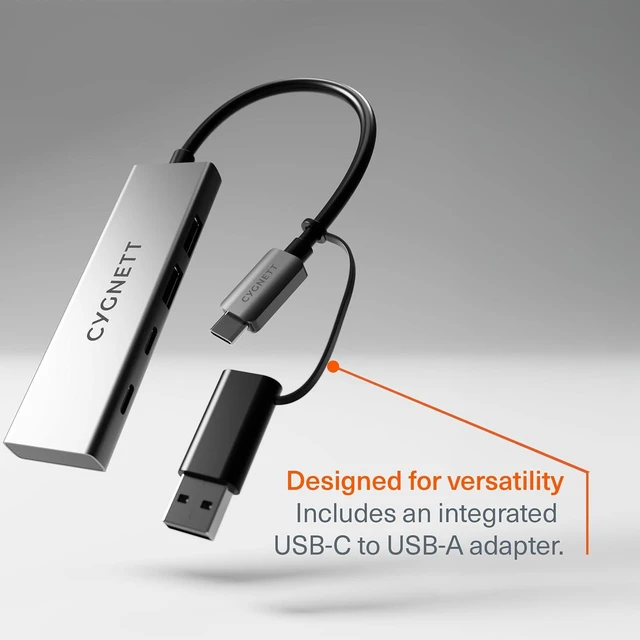 Alt view image 5 of 5 - Unite 4-in-1 USB-C to USB-C & USB-A Hub